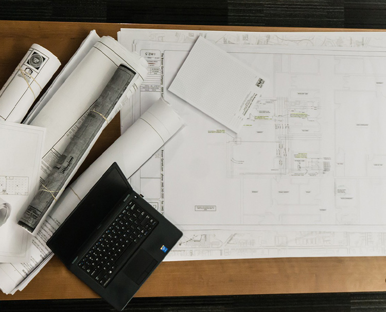 project-planning-blueprints-on-a-desk-hammerhead-marine-services